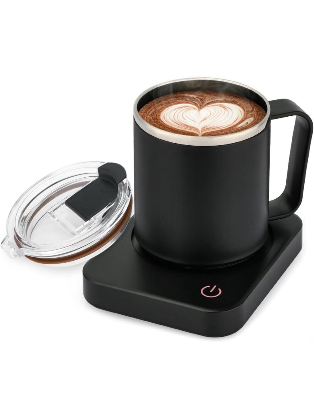 Coffee Mug Warmer Set with Auto Shut Off, 3 Heat Settings & 15oz Stainless Steel